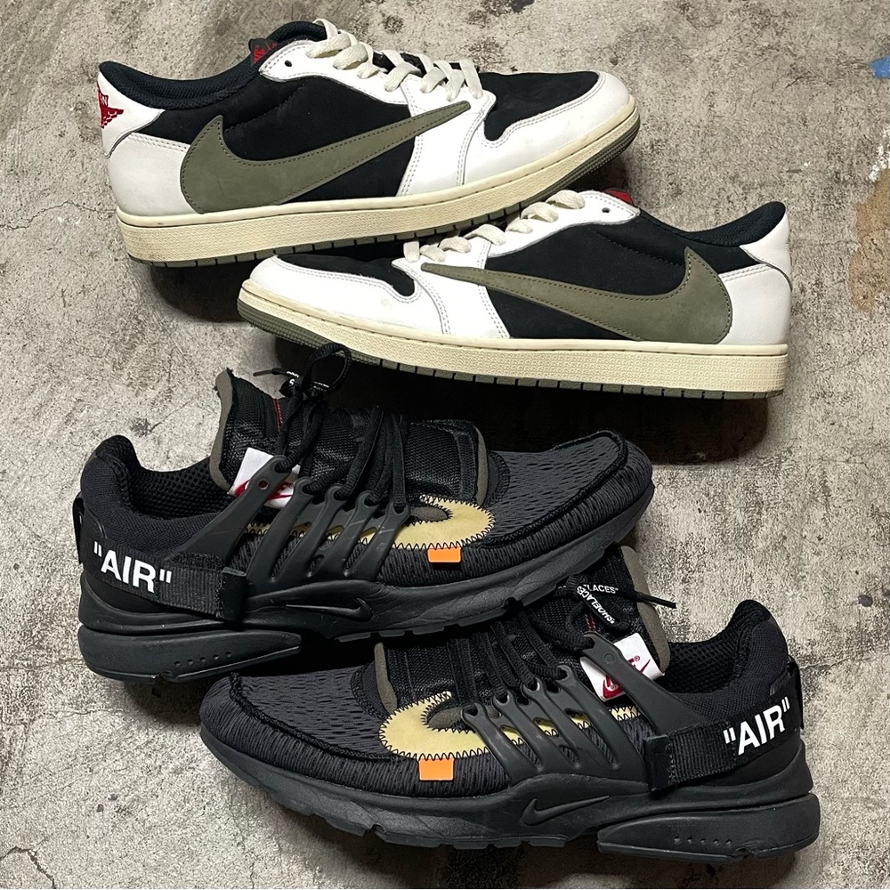 UA Nike x Travis Scott Air Jordan 1 Low OG / Nike x Off-White Air Presto BUNDLE